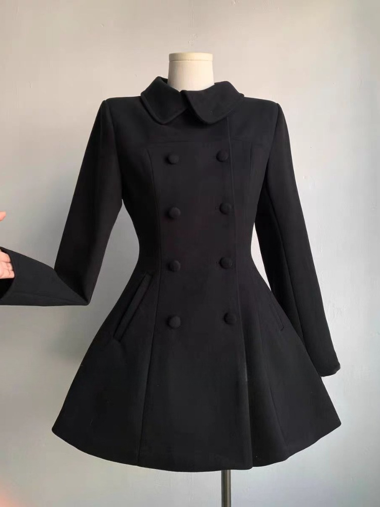 Wool Coat Peacoat - Cappotto Invernale da Donna Stile Hepburn