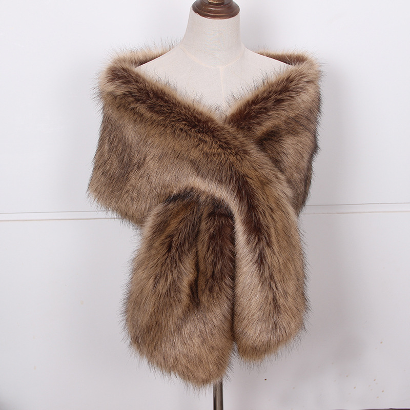 Pelliccia di volpe sintetica d - Shawl Wrap Winter recensione e prezzo